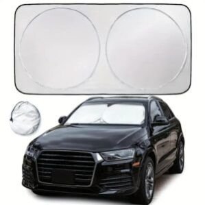Car Sunshade Summer Car Window Sunscreen Heat Insulation Foldable Sun Shade for Front Windshield UV Block, Sun Visor Shield Sun Protection Reflective Sun Blind for Auto Interior Protection