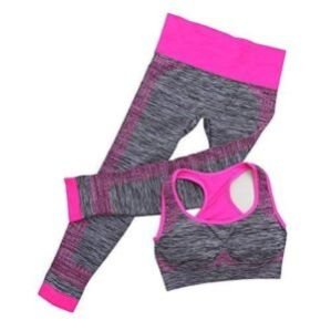 Sport Suit Stretchable Breathable Cloth Set Exercise Wear For Women Body Suit Sports Bra Yoga Pants Gym Outfits Suits for Girl Women