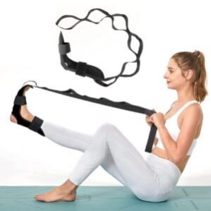 Yoga Belt for Women Men, 5 Loops Yoga Strap for Stretching, Yoga Bands for Yoga Exercise Fitness Rehabilitation Ligament Ankle Joint Correction Hemiplegia Training