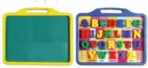 Magnetic Writing Activity Board for Kids with Stand White Board Black Board for Boys Girls Board for Home Kids School with Plastic Frame Made in India (2 in 1 Magic Slate)