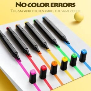 Dual Tip 48 Pcs Colours Art Markers Sketch Pens With Carrying Case For Painting Sketching Calligraphy Drawing Odorless & Non-Toxic Twin Head Permanent Colouring Markers For Kids Adult Beginners