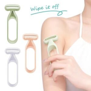 Hair Removal Razor Single Blade Wide Female Razors Hollow Handle for Easy Use, Underarm Legs Bikini Razor with Protective Comb Painless Hair Remover Shaver
