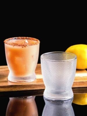 Heavy Base Old Fashioned Drinking Crystal Whiskey Glass for Bourbon, Rocks, Cocktail, Scotch and Rum 280ML Set of 6