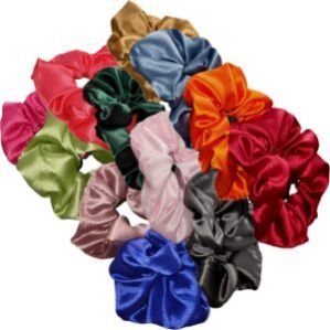 women/girls | Same Colors as shown in the Image | Scrunchies for Women’s Hair Band | Stylish Silk Satin with Strong Elastic & Pastel colors