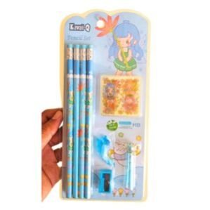 Gift Set | Girl Pencil Set | Pencils | Stickers | 1 Pencil Grip | 1 Shapener | 1 Cap