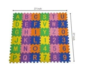 36 Pieces Alphabet & Number Floor Mats for Kids, Puzzle EVA Foam Mat for Children Above 2 Years