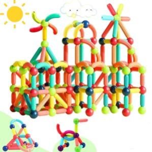 Magnetic Building Sticks Blocks Kids Toys, Learning Sticks and Balls, Activities Toys for Toddlers, Educational Magnet Building Blocks,Kids Toys for 3+ Year Old Gifts(36pcs)