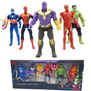 Superhero action figures toy set of 5 super hero toys best gift for birthday for baby (multicolour)