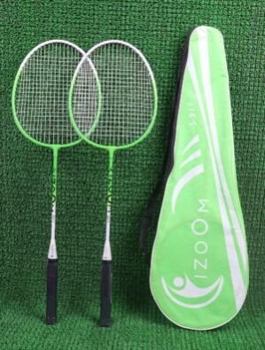 Light Aluminium Badminton Racquet with Full Cover (Set of 2)