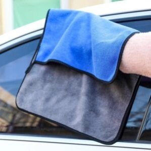 Microfiber 850 Gsm Cloth For Car Cleaning And Detailing, Double Sided, Extra Thick Plush Microfiber Towel Lint-Free, All Cleaning Purpose Pack Of 2, Blue