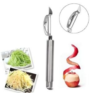 Vegetable and Fruit Peeler Set, 3 Pieces, Commercial Grade Stainless Steel Cutters, Shredders and Slicers