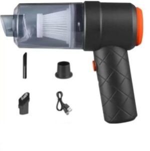 3-in-1 Car Vacuum Cleaner with Blower | Wireless Rechargeable & Portable | Powerful Mini Cleaning Machine | Battery Operated Handheld High Power | Compact Design for Car Interior & Home Use
