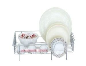 Multipurpose Wall Hanging Stainless Steel Cup and Saucer Stand for 7 Pieces, Cup Rack Organizer Holder, Drip Tray Holder, Plate Organizer, Space Kitchen Saving Rack