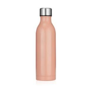 Stainless Steel 500 ML 24 Hours Hot and Cold Water Bottle Insulated Inner Steel Outer Plastic Water Bottle for Office/Men/Kids, Leak Proof and BPA Free Gym Water Bottle (Beige)