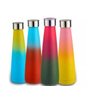 Flowers Stainless Steel Vacuum Insulated Water Bottle Flask Thermal Sports Chilly 500ML Double Wall Coke Direct Drinking Cup (GRADIENT)