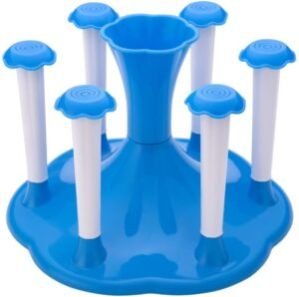 plastic and Stainless Steel Glass Stand/Glass Stand/Glass Holder for Kitchen Dining Table(6 Glass Stand) (plastic)