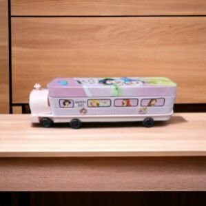 Old Rail Engine Cute Angel Printed Metal Pencil Box with Wheels for Girls | Pencil Box for Kids | Multipurpose Pencil Case for Student Boys & Girls