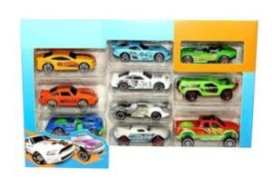 Exclusive Alloy Metal Pull Back Die-cast Car Scale Model with Sound Light Mini Auto Toy for Kids Metal Model Toy Car with Sound and Light (Multi Color) (Hott Wheel 10 Pcs)