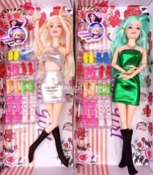 2 Pcs Beautiful Smile Face Single Doll for Girls Kids Birthday Gifts Home Decoration(All Joint Moveable) Pack of 2