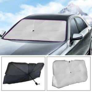 Car Sun Shade Windshield Cover, Umbrella Windshield Sun Shade for Car Front Window，Sun Protection & Heat Insulation Foldable Sun Shade，Full Cover Sun Shade for Most Vehicles