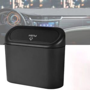 Car Trash Can with Lid 2 Packs Car Garbage Can w/ 30pcs Car Trash Bags Garbage Bin Vehicle Trash Dustbin Mini Trash Can for Car Office Bedroom Home