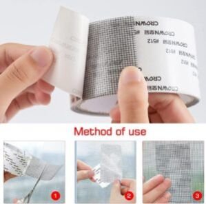 Mosquito net patch repair Tape | Strong Adhesive & Waterproof Window Mosquito net Covering Mesh Tape for Door Tears Holes Screen Patch Repair (200Cm X 5CM) (net Tape) (1)