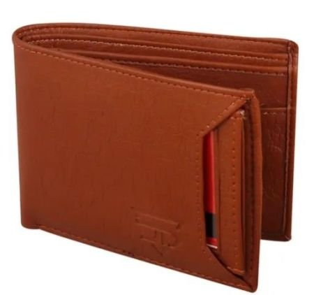 JnD Fancy Brown Two Fold leather Wallet for Men